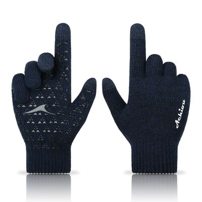 Achiou Winter Gloves, Glove for Men Women, Upgraded Touch Screen Texting Warm Running with Thermal Soft Knit Lining