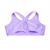 Kaerm Kids Girls Criss Cross Athletic Racerback Crop Top Hip Hop Jazz Dance Keyhole Vest Cycling Bra Purple 8 view 4