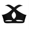 Kaerm Kids Girls Criss Cross Athletic Racerback Crop Top Hip Hop Jazz Dance Keyhole Vest Cycling Bra Black 10 view 2