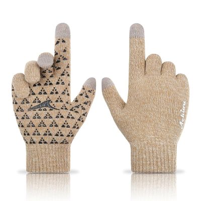 Achiou Winter Gloves, Glove for Men Women, Upgraded Touch Screen Texting Warm Running with Thermal Soft Knit Lining
