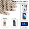 Achiou Winter Gloves, Glove for Men Women, Upgraded Touch Screen Texting Warm Running with Thermal Soft Knit Lining view 2