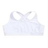 Kaerm Kids Girls Criss Cross Athletic Racerback Crop Top Hip Hop Jazz Dance Keyhole Vest Cycling Bra White 16 view 3