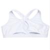Kaerm Kids Girls Criss Cross Athletic Racerback Crop Top Hip Hop Jazz Dance Keyhole Vest Cycling Bra White 16 view 4