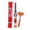 CW IKON Genuine Kashmir Willow BAT with Mallet Double Sided Knocking Mallet Kashmir Willow Cricket Bats for Leather Ball Full Size for Men view 1