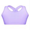Kaerm Kids Girls Criss Cross Athletic Racerback Crop Top Hip Hop Jazz Dance Keyhole Vest Cycling Bra Purple 16 view 1