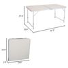 Diviness Aluminum Folding Table Portable Camping Table Adjustable Height Lightweight for Party, Beach, Backyard, BBQ, Indoor and Outdoor (47.24 x 23.62 x 21.65-27.56 inches) view 3