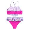 Kaerm Kids Girls Criss Cross Ruffled Tankini Bikini Set Swimwear Cute Cartoon Top with Boyshorts Swimsuit Colorful 2T view 4