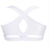 Kaerm Kids Girls Criss Cross Athletic Racerback Crop Top Hip Hop Jazz Dance Keyhole Vest Cycling Bra White 4 view 2