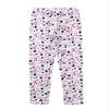Freebily Girls Stretch Athletic Leggings Kids Soft Floral Elastic Waistband Yoga Pants Ankle Length for Sports Black 5-6 view 2
