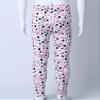 Freebily Girls Stretch Athletic Leggings Kids Soft Floral Elastic Waistband Yoga Pants Ankle Length for Sports Black 5-6 view 3