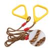 DOITOOL 1pair Ring Swing Kids Exercise Rings Fitness Handles for Children Pull Handles Gymnastic Pull-up Exercise Grip Fitness Non-Slip view 2