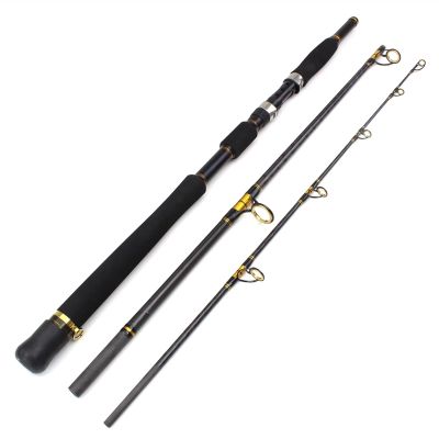 2.1M 3 Section Super Hard Boat Fishing Rod No. 100 Iron Plate Rod Deep Sea Anchor Rod Lei Qiang Rod Sea Fishing Rod, Lure Rod Bait Weight 70-250g Sea Ferry Fishing Big Fish Fishing Rod ZYHYD