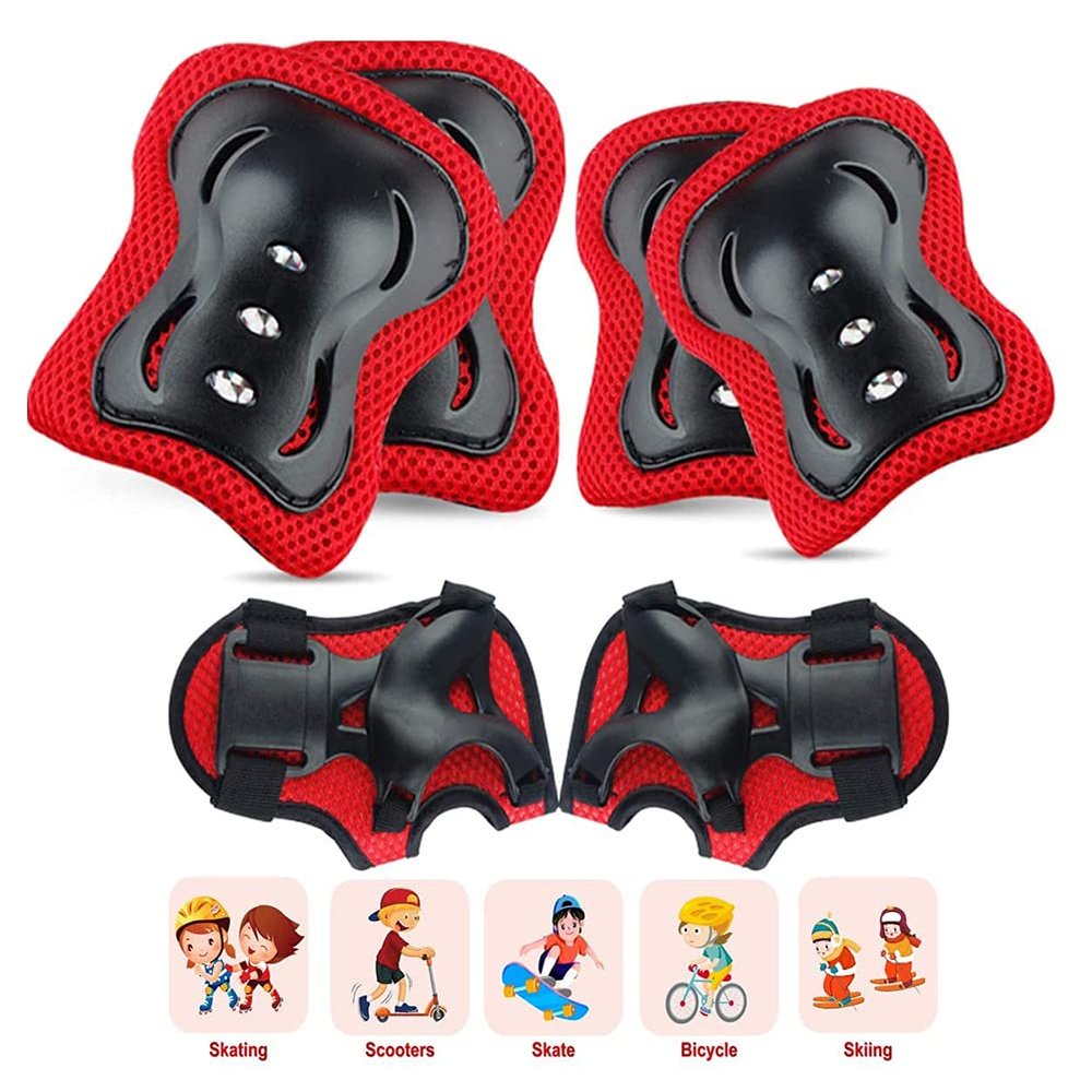 NC Miisong Kids/Youth Knee Pad Elbow Pads Guards Protective Gear Set for Skateboard, Knee Elbow Wrist Pads Suitable for Bike, Roller Skating, Rollerblade,