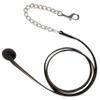 Exion Leather Soft Padded Blue Halter and Leather Lead with Chain Combo | Adjustable Padded Leather Halter with Snap | Padded Crownpiece | Black/Havana Brown Leather | Horse/Cob/Warmblood/Pony view 3