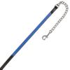 Exion Leather Soft Padded Blue Halter and Leather Lead with Chain Combo | Adjustable Padded Leather Halter with Snap | Padded Crownpiece | Black/Havana Brown Leather | Horse/Cob/Warmblood/Pony view 4
