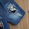 Hzzlokj Toddler Kids Clothing Baby Girls Leopard Print Short Sleeve Tops T-Shirt Ripped Denim Shorts 2Pcs Outfits Clothing Summer Set (Apricot,3-4T,) view 4