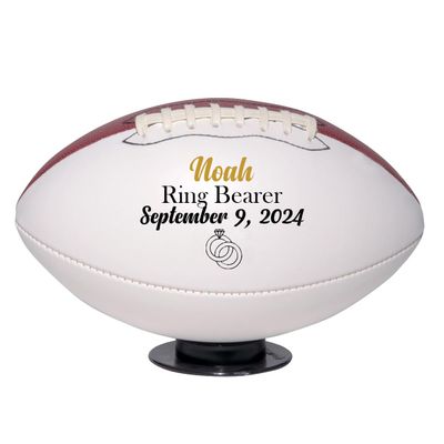 Ballstars Custom Ring Bearer Football (Mini (6 inch), with Base)