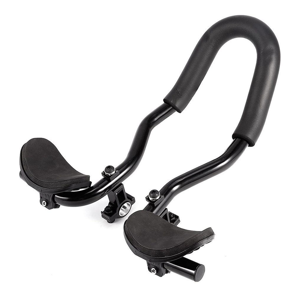 Black Aluminum Alloy Bicycle Rest Handlebar for Triathlon Training, Mountain Bike/Bicycle (for 22.2 to 25.4MM),