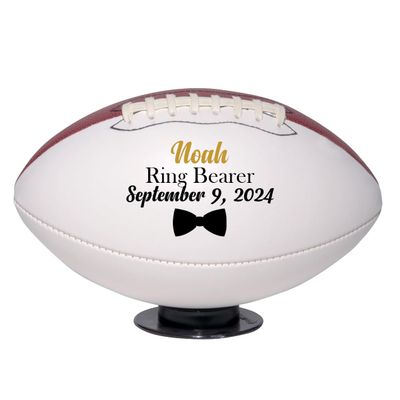 Ballstars Custom Groomsmen and Best Man Football Mid-Size 9 Inch Without Base | Official Size 3 | for Wedding, Bridal Party, Bachelor