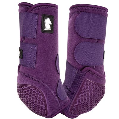 Classic Equine Flexion by Legacy2 Support Boots, Front (Eggplant, Large)