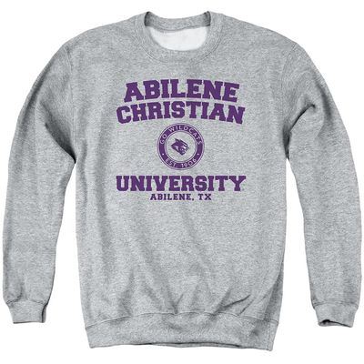 Abilene Christian University Official Circle Logo Unisex Adult Crewneck Sweatshirt,Athletic Heather, 3X-Large