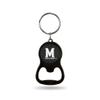Rico Industries NCAA Maryland Terrapins Carbon Fiber Metal Keychain - Beverage Bottle Opener With Key Ring - Pocket Size view 1