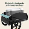 Retrospec Rover Hauler Bike Cargo Trailer - Foldable Frame with Weather-Resistant Fabric & 80lb Capacity - Universal Bike Trailer for 20-29in Wheels - Includes Safety Flag & D-Ring Anchors view 2