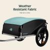 Retrospec Rover Hauler Bike Cargo Trailer - Foldable Frame with Weather-Resistant Fabric & 80lb Capacity - Universal Bike Trailer for 20-29in Wheels - Includes Safety Flag & D-Ring Anchors view 4