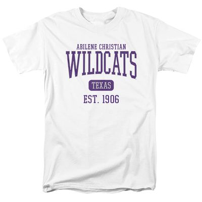 Abilene Christian University Official Est. Date Unisex Adult T-Shirt, White, 5X-Large