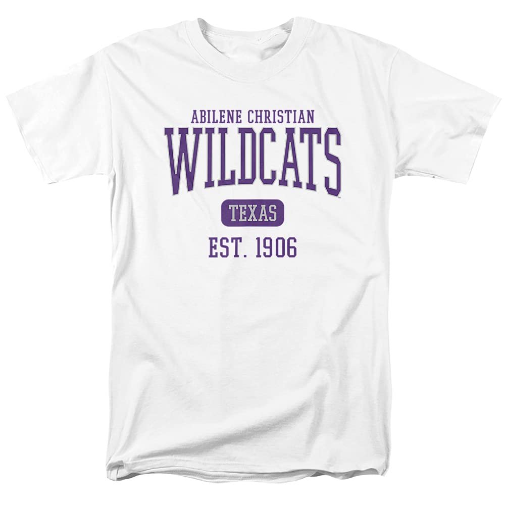 Abilene Christian University Official Est. Date Unisex Adult T-Shirt, White, 5X-Large