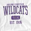 Abilene Christian University Official Est. Date Unisex Adult T-Shirt, White, 5X-Large view 2