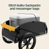 Retrospec Rover Hauler Bike Cargo Trailer - Foldable Frame with Weather-Resistant Fabric & 80lb Capacity - Universal Bike Trailer for 20-29in Wheels - Includes Safety Flag & D-Ring Anchors view 2