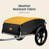 Retrospec Rover Hauler Bike Cargo Trailer - Foldable Frame with Weather-Resistant Fabric & 80lb Capacity - Universal Bike Trailer for 20-29in Wheels - Includes Safety Flag & D-Ring Anchors view 4