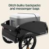 Retrospec Rover Hauler Bike Cargo Trailer - Foldable Frame with Weather-Resistant Fabric & 80lb Capacity - Universal Bike Trailer for 20-29in Wheels - Includes Safety Flag & D-Ring Anchors view 2