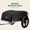 Retrospec Rover Hauler Bike Cargo Trailer - Foldable Frame with Weather-Resistant Fabric & 80lb Capacity - Universal Bike Trailer for 20-29in Wheels - Includes Safety Flag & D-Ring Anchors view 4