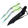 Snake Eye Tactical Dual Twin Ninja Sword with Dual Shoulder Sheath Each Blade (Green) view 1