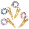 CRAFT COUNTY Wooden Adjustable Soft Skipping Rope Handles - Black Strap view 2