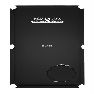 West State Billiards 21 oz Pre-Cut Pool Table Felt Replacement Kit for 8 Foot Tables - Wool and Nylon Blend with Teflon - Black