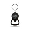 Rico Industries NHL Hockey Washington Capitals Carbon Fiber Metal Keychain - Beverage Bottle Opener With Key Ring - Pocket Size view 1