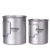 ATiAP Titanium Cup Ultralight coffee cup with wooden Handle For Outdoor Camping Hiking Backpacking(750ml & 450ml) view 1