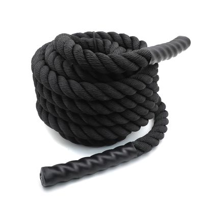 HongK- Full Body Workout Battle Rope 1.5"/30ft Training Rope Sports Exercise Strength Cardio Fitness Outdoors [P/N: ET-HOME005-BK]