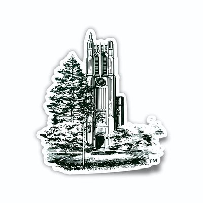 Collegiate NCAA Car Decal Made from Premium Weatherproof Vinyl (Michigan State Beaumont Tower)