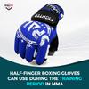 Spall Pro US MMA Gloves Kickboxing Gloves for Men & Women, MMA Gloves for Punching Bag, Sparring, Muay Thai, Training & Martial Arts (Blue) view 3