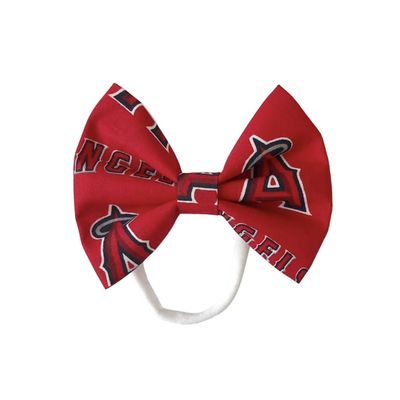 Angels Bow Baby Headband or Hair Clip (Headband) Red