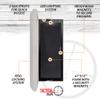 Tactical Traps - Mirror MAX Storage with Secured Door - 47.5 x 19.5 - Storage with RFID Lock and Safe & Unseen Compartment - Ebony view 4