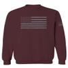 0176. Gray America USA American United States Vintage Flag Patriotic Style Men's Crewneck Sweatshirt (Maroon Small) view 1