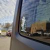 Michigan State University Spartans Official MSU Spartan Sparty Statue Green and White Weatherproof Vinyl Sticker Car Decal from Nudge Printing view 4