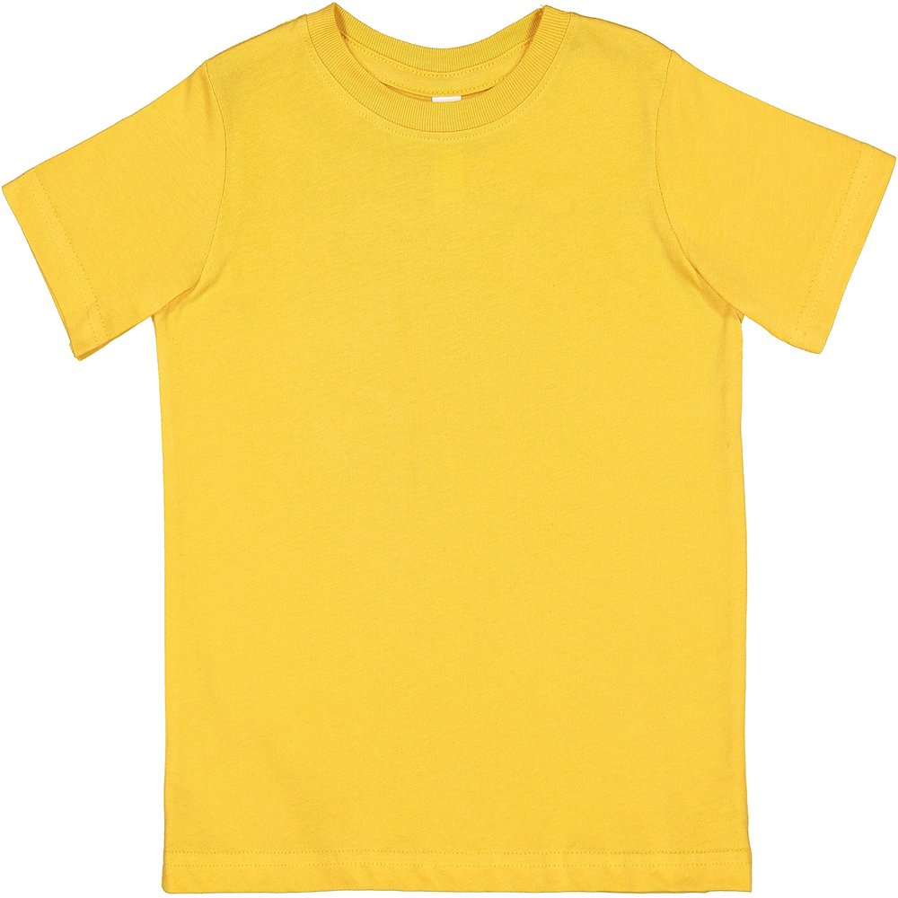 RABBIT SKINS Soft Cotton Toddler T-Shirt Boys Girls | Little Kids Tee| Blank Child Tshirt, Mustard, 2