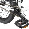 MICARGI Maze Freestyle BMX Bike, Entry and Intermediate Rider, 20-inch Wheels, Hi-Ten Steel Frame, U Brake 3-Piece Crank Micro Drive 25x 9T BMX Gearing (Maze - White) view 4