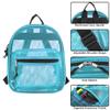 Mini Mesh Backpack for Women, Men, Beach Toys, Pool, and Swimming Gear; Mini Transparent Backpacks with Padded Straps (Aqua) view 2
